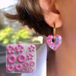 Multifuntional Jewelry Molds Heart Star Flower Pendant Silicone Molds For Resin Earrings Pendant Creative Silicone Casting Molds