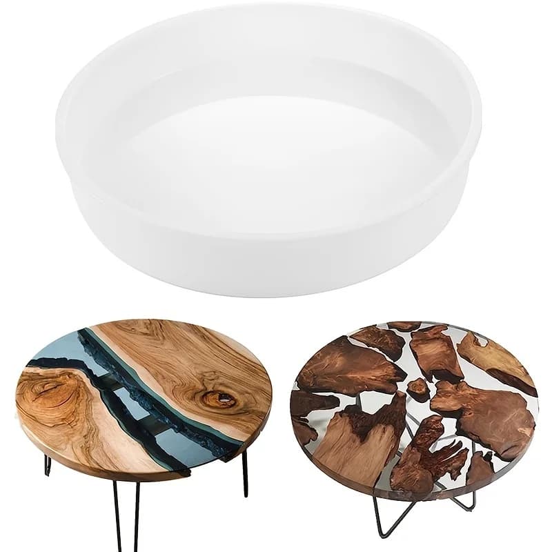 Super large resin mold, 14 inch large cold meat board resin mold, large circular mold resin table mold epoxy resin table mold,
