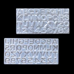 1pc 26 English letters and numbers silicone mold, used for epoxy resin casting DIY keychain pendant earrings jewelry