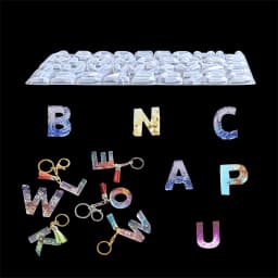 1pc 26 English letters and numbers silicone mold, used for epoxy resin casting DIY keychain pendant earrings jewelry