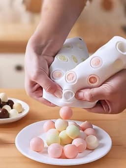 3D Mini Round Ball Silicone Molds for Mousse Cake,35 Cavity Pudding Mold for Baking Pastry, Ice Cream, Candy Ice Jelly Pop Maker