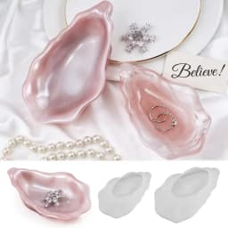 Hot Sale Oyster Shell Silicone Edge Pearl Candle Mould DIY Plaster Jewelry Tray Making Molds Handmade Gift Resin Casting Mold