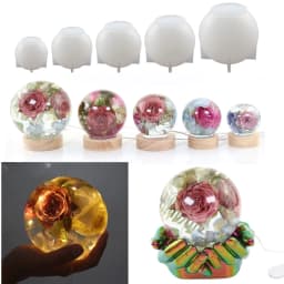65-120mm Sphere Ball Silicone Mold For Dry Flower Sphere Ball Resin Craft Making DIY Jewelryy Making Casting Epoxy Resin Molds