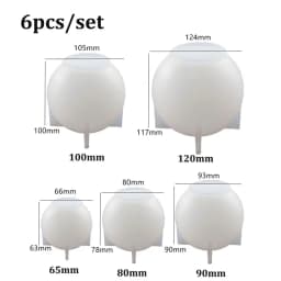 65-120mm Sphere Ball Silicone Mold For Dry Flower Sphere Ball Resin Craft Making DIY Jewelryy Making Casting Epoxy Resin Molds
