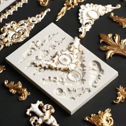 3 Bag Baroque-style silicone mold Roller-type silicone Baroque mold Silicone cake mold Icing mold Edge frosting mold Wedding/Bir