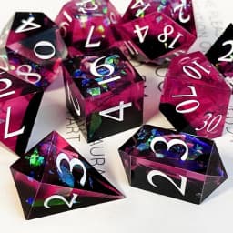 DIY DND Sharp Edge Dice Silicone Mold for 9Pcs Resin Dice Mold