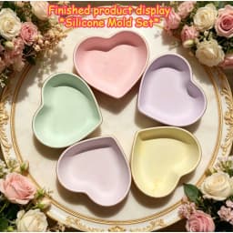 Heart-Shaped Silicone Mold for DIY Gifts and Craft Projects - Perfect for Cement, Epoxy Resin, Plaster, Candle Cup, Storage