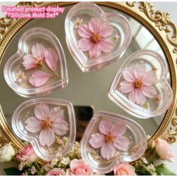 Heart-Shaped Silicone Mold for DIY Gifts and Craft Projects - Perfect for Cement, Epoxy Resin, Plaster, Candle Cup, Storage