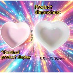 Heart-Shaped Silicone Mold for DIY Gifts and Craft Projects - Perfect for Cement, Epoxy Resin, Plaster, Candle Cup, Storage