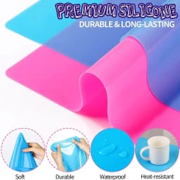 15.7" x 11.7" Large Silicone Sheet for Crafts Jewelry Casting Mold Mat, Nonstick Craft Mat for Epoxy Resin, Paint, Clay