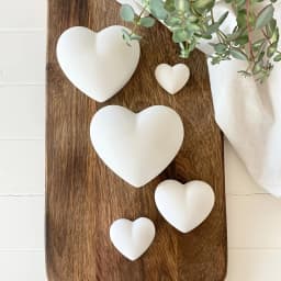 Resin Silicone Mold 5pcs Heart-Shaped Gypsum Candle Ornament Mold Home Desktop Atmosphere Decoration Festival Gift Handicraft