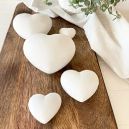 Resin Silicone Mold 5pcs Heart-Shaped Gypsum Candle Ornament Mold Home Desktop Atmosphere Decoration Festival Gift Handicraft