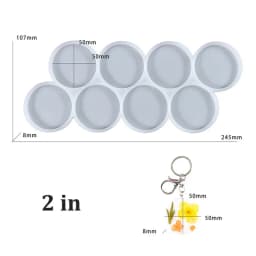 1.25-2 inch Circle Grip Round Silicone Mold for Resin Jewelry Pendant Keychain Pet Tag DIY Craft Mold Epoxy Jewellery Casting