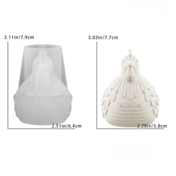 DIY 3D Little Chicken Candle Holder Epoxy Resin Mold, Plaster Hen Decoration, Candle Holder Silicone Mold, Desktop Storage