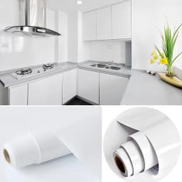White Self-adhesive Wall Wallpaper Self Adhesive Autohesion Wallpapers Home Decor High Temperature Resistance Waterproof Sticker