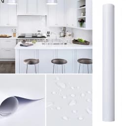 White Self-adhesive Wall Wallpaper Self Adhesive Autohesion Wallpapers Home Decor High Temperature Resistance Waterproof Sticker