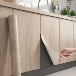 Wood Grain Self Adhesive Wallpaper Waterproof PVC Peel And Stick Wall Sticker Furniture Cabinet Table Door Renovation Home Decor