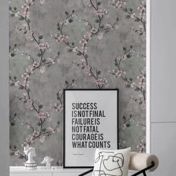 1/3/5/10m Floral Grey Peel and Stick Wallpaper Flower Self Adhesive Waterproof Removable Contact Paper Furniture Table Decor
