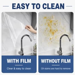 45Cm Transparent Waterproof And Oil-Proof Static Wallpaper Kitchen Stove Anti-Fouling Sticker High Temperature Resistant