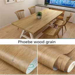 55cm Wide Self Adhesive PVC Wallpaper Wood Grain Vinyl Wall Sticker Waterproof Kitchen Cabinet Door Furniture Home Decor