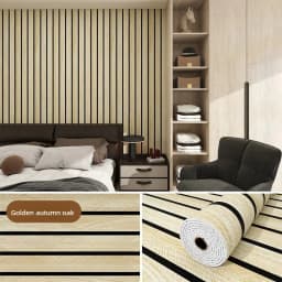 Luxury Peel and Stick Wall Panel Self Adhesive Gold Striped Wallpaper for Living Room Bedroom Accent Wall Home Decor Renovation
