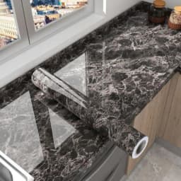 Marble Pattern Wallpaper, Self Adhesive Wall Sticker, Waterproof & Oil-proof Wall Decal, Wall Decor for Home Kitchen Living Room