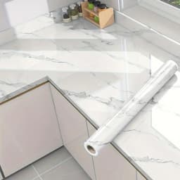 Marble Pattern Wallpaper, Self Adhesive Wall Sticker, Waterproof & Oil-proof Wall Decal, Wall Decor for Home Kitchen Living Room