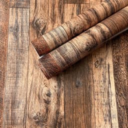 Retro Wood Grain Self-adhesive Wallpaper Background Wall and Door Stickers Furniture Color Change Moisture-proof PVC Wallpaper
