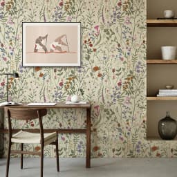 Light Yellow Floral PVC Wallpaper Peel And Stick PVC Durniture Cabinet Sticker Kitchen Bathroom Waterproof Vinyl Wall Decor