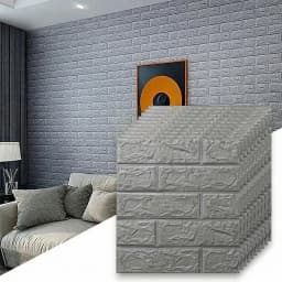 10pc 3D Self Adhesive Soft Foam Brick Pattern Wallpaper Stain-resistant Wall Stickers White/Black Waterproof Stickers Room Decor