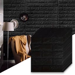 10pc 3D Self Adhesive Soft Foam Brick Pattern Wallpaper Stain-resistant Wall Stickers White/Black Waterproof Stickers Room Decor