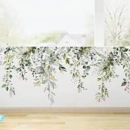 Watercolor Vines Wall Stickers Removable Self-Adhesive Vinyl Decals For Home Decor Greenery Art Nursery Or Bedroom Decoration