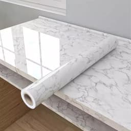40cm Marble Vinyl Self Adhesive Wallpaper Waterproof Contact Paper PVC Wall Stickers for Kitchen Livingroom Home Decorative Film