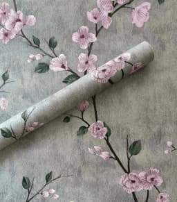 Floral Wall Sticker Grey Peel and Stick Wallpapers Flower Self Adhesive Wallpaper Removable Contact Paper Furniture Decorative