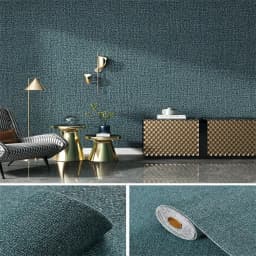 50cmX2.8m/10m Linen Self-adhesive PVC Solid Color 3D Foam Thickened Waterproof Background Wall Home Decor Wallpaper Wall Sticker