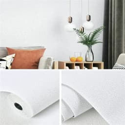 50cmX2.8m/10m Linen Self-adhesive PVC Solid Color 3D Foam Thickened Waterproof Background Wall Home Decor Wallpaper Wall Sticker