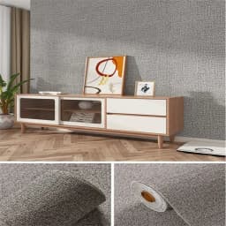 50cmX2.8m/10m Linen Self-adhesive PVC Solid Color 3D Foam Thickened Waterproof Background Wall Home Decor Wallpaper Wall Sticker