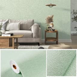 50cmX2.8m/10m Linen Self-adhesive PVC Solid Color 3D Foam Thickened Waterproof Background Wall Home Decor Wallpaper Wall Sticker