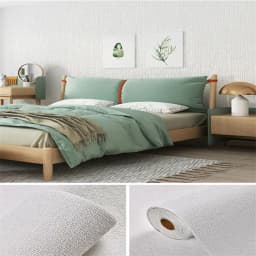 50cmX2.8m/10m Linen Self-adhesive PVC Solid Color 3D Foam Thickened Waterproof Background Wall Home Decor Wallpaper Wall Sticker