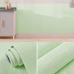 50cmX2.8M/10m Linen 3D Foam Self-adhesive Solid Color PVC Thickened Waterproof Background Wall Renovation Wallpaper Wall Sticker