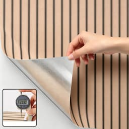 40cmx3m Brown Stripe Pattern Wall Sticker Peel&Stick Waterproof Stain Resistant Wallpaper Home Living Room Ceiling Wall Decor