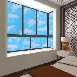 Blue Sky White Clouds Self-adhesive Wallpaper Moisture-proof Bedroom University Dormitory Children's Room PVC Sticker Wallpaper