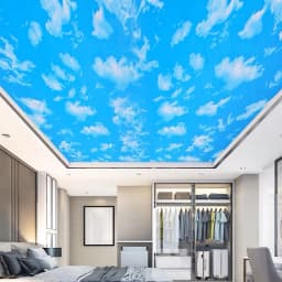 Blue Sky White Clouds Self-adhesive Wallpaper Moisture-proof Bedroom University Dormitory Children's Room PVC Sticker Wallpaper