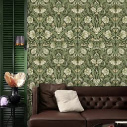 Green Boho Floral Peel And Stick Wallpaper Waterproof Symmetrical Flower Self Adhesive Wall Decor Removable PVC Cabinet Sticker