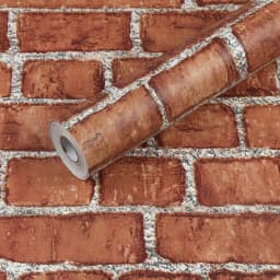 Waterproof Wall Stickers PVC Modern Home Decoration Retro Red Brown Brick Pattern Self-adhesive Wallpaper DIY 45cm Background
