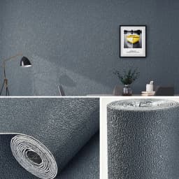 3D Self-Adhesive Linen Wallpaper Continuous Waterproof Wall Stickers Living Room Bedroom Kitchen Cabinet Waterproof Wall Sticker