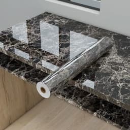 40cm Marble Self-adhesive Wallpaper Bathroom Kitchen Cabinet Countertop Contact Paper PVC Waterproof Wall Stickers