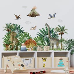 Large Cartoon Dinosaur Wall Stickers - Removable Peel & Stick For Kids Room Bedroom DIY Home Decor Wall Art Decals