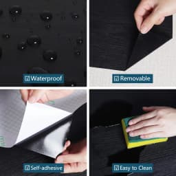 Black Wood Grain Thickening Wallpaper Boeing Film Furniture Kitchen Cabinet PVC Self-Adhesive Stickers Kitchen Vinyl Wallpaper