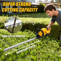 Brushless Electric Hedge Trimmer 3000RPM Cordless Portable Bush Trimmer Lawn Mower Garden Yard Tools For Dewalt 20V Battery Pin